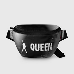 Поясная сумка Queen Glitch на темном фоне, цвет: 3D-принт