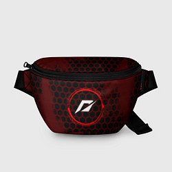 Поясная сумка Символ Need for Speed и краска вокруг на темном фо, цвет: 3D-принт