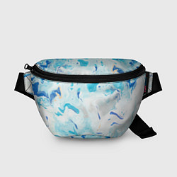 Поясная сумка Жидкий шелк blue, цвет: 3D-принт
