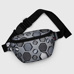 Поясная сумка Металлическая киберпанк броня - Серый, цвет: 3D-принт — фото 2