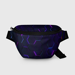Поясная сумка Фигурный фиолетовый фон