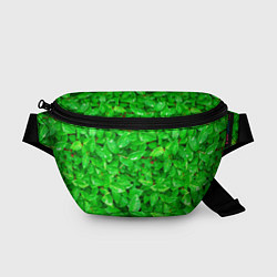 Поясная сумка Зелёные листья - текстура, цвет: 3D-принт