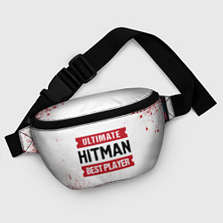 Поясная сумка Hitman: красные таблички Best Player и Ultimate, цвет: 3D-принт — фото 2