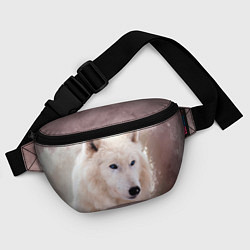 Поясная сумка Белый зимний волк, цвет: 3D-принт — фото 2