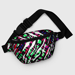 Поясная сумка Разноцветная Зебра, цвет: 3D-принт — фото 2