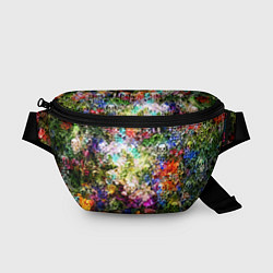 Поясная сумка Цветы на черепах, цвет: 3D-принт