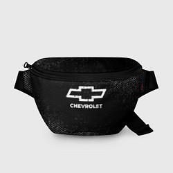 Поясная сумка Chevrolet с потертостями на темном фоне, цвет: 3D-принт