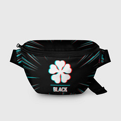 Поясная сумка Символ Black Clover в стиле glitch на темном фоне, цвет: 3D-принт