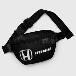 Поясная сумка Honda speed на темном фоне со следами шин: надпись, цвет: 3D-принт — фото 2