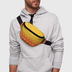 Поясная сумка Оранжевое кимоно с треугольниками - Зеницу клинок, цвет: 3D-принт — фото 2