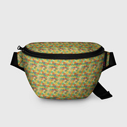 Поясная сумка Человечки с заячьими ушками, цвет: 3D-принт