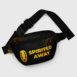 Поясная сумка Spirited Away - gold gradient: надпись и символ, цвет: 3D-принт — фото 2
