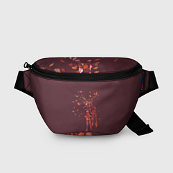 Поясная сумка Осенний олень с птицей, цвет: 3D-принт