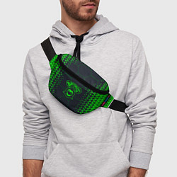 Поясная сумка Battletoads Абстракция соты, цвет: 3D-принт — фото 2