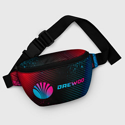 Поясная сумка Daewoo - neon gradient: надпись и символ, цвет: 3D-принт — фото 2