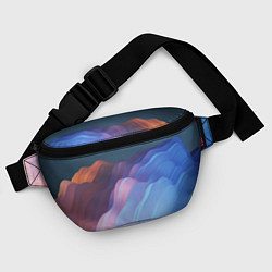 Поясная сумка Волнообразные абстрактные субстанции, цвет: 3D-принт — фото 2