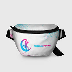 Поясная сумка Angels of Death neon gradient style: надпись и сим, цвет: 3D-принт