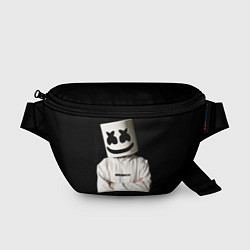 Поясная сумка Marshmello на чёрном фоне, цвет: 3D-принт