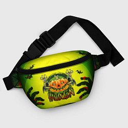 Поясная сумка Тыква - зомби хэллоуин, цвет: 3D-принт — фото 2