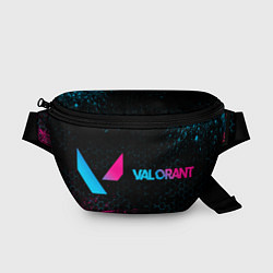 Поясная сумка Valorant - neon gradient: надпись и символ, цвет: 3D-принт