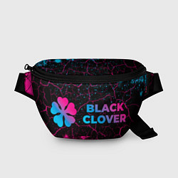 Поясная сумка Black Clover - neon gradient: надпись и символ, цвет: 3D-принт