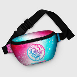 Поясная сумка Manchester City neon gradient style, цвет: 3D-принт — фото 2