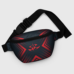 Поясная сумка Красный символ Hitman на темном фоне со стрелками, цвет: 3D-принт — фото 2