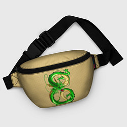 Поясная сумка Зелёный дракон в форме цифры 8, цвет: 3D-принт — фото 2