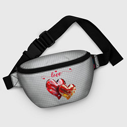 Поясная сумка Love - сердечки, цвет: 3D-принт — фото 2