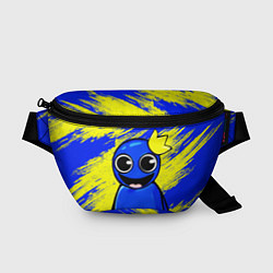 Поясная сумка Радужные друзья радостный Синий, цвет: 3D-принт