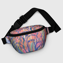 Поясная сумка Акварельный растительный узор зимнее утро, цвет: 3D-принт — фото 2
