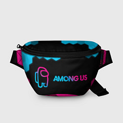 Поясная сумка Among Us - neon gradient: надпись и символ, цвет: 3D-принт