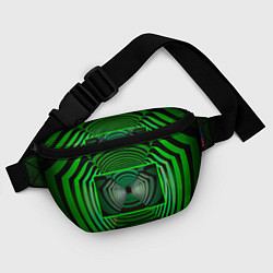 Поясная сумка Зелёный туннель - оптическая иллюзия, цвет: 3D-принт — фото 2