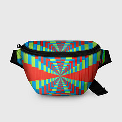 Поясная сумка Разноцветный туннель - оптическая иллюзия, цвет: 3D-принт