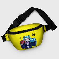 Поясная сумка Ребекка из киберпанка - желтый, цвет: 3D-принт — фото 2