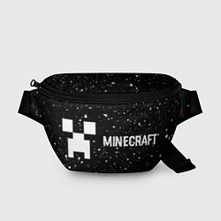 Поясная сумка Minecraft glitch на темном фоне: надпись и символ, цвет: 3D-принт
