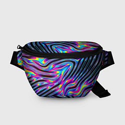 Поясная сумка Голографические полосы, цвет: 3D-принт