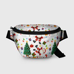Поясная сумка Танцы с Сантой возле ёлки