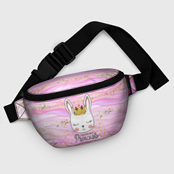 Поясная сумка Принцесса зайка с короной, цвет: 3D-принт — фото 2
