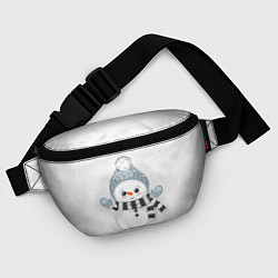 Поясная сумка Милый снеговик и снежинки, цвет: 3D-принт — фото 2