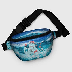 Поясная сумка Тюлени любви в море, цвет: 3D-принт — фото 2