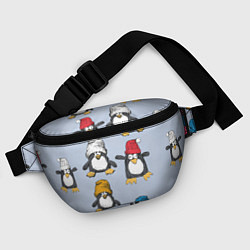 Поясная сумка Смешные пингвины, цвет: 3D-принт — фото 2