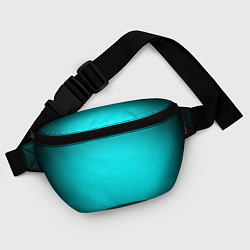Поясная сумка Неоновый синий градиент, цвет: 3D-принт — фото 2