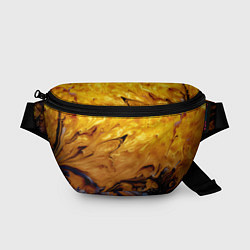 Поясная сумка Абстрактное жидкое золото, цвет: 3D-принт