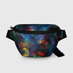 Поясная сумка Стеклянная мозаика цветная, цвет: 3D-принт