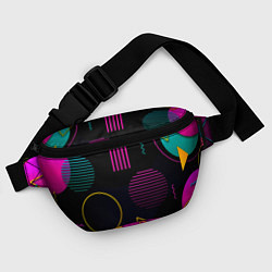 Поясная сумка Геометрия ретро стиль, цвет: 3D-принт — фото 2