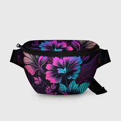 Поясная сумка Неоновый цветок, цвет: 3D-принт