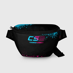 Поясная сумка Counter Strike 2 - neon gradient, цвет: 3D-принт