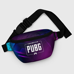 Поясная сумка PUBG gaming champion: рамка с лого и джойстиком на, цвет: 3D-принт — фото 2