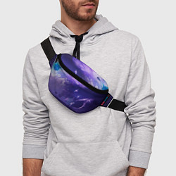 Поясная сумка Фиолетовый необъятный космос, цвет: 3D-принт — фото 2